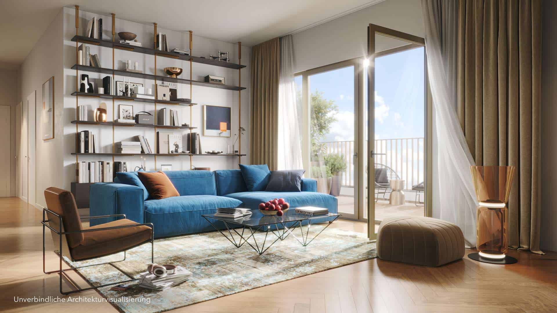 Visualisierung-Penthouse-Wohnz
